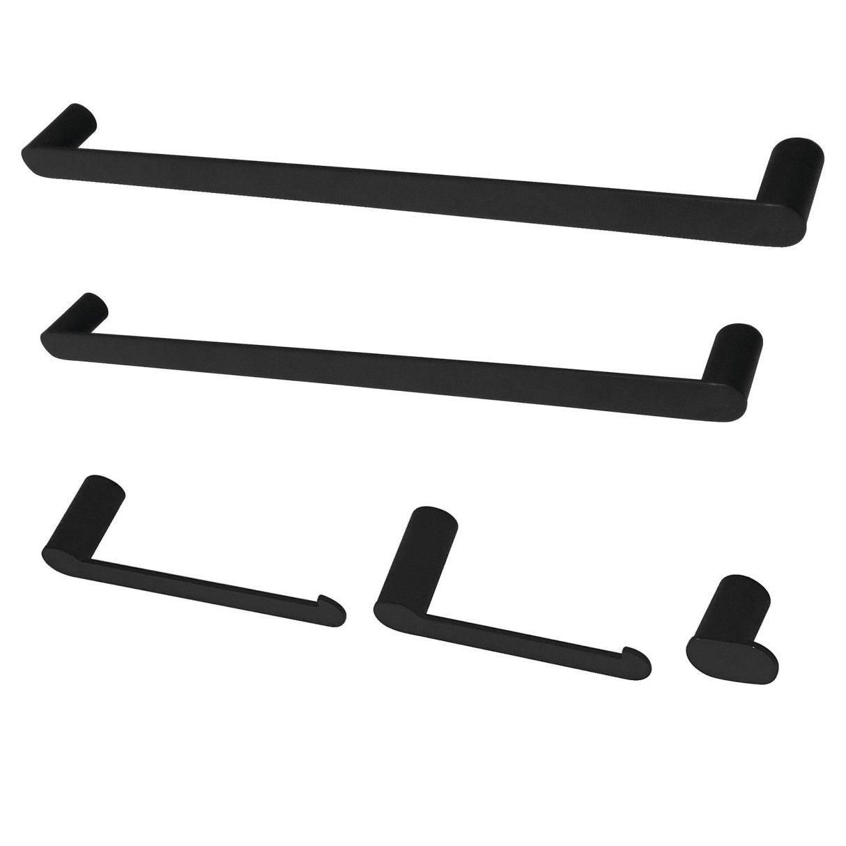 Dessau BAHK6112478MB 5-Piece Bathroom Hardware Set, Matte Black