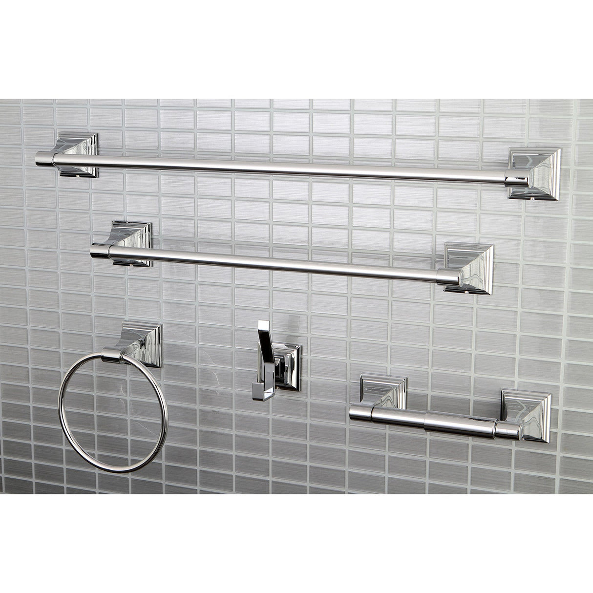 Monarch BAHK61212478C 5-Piece Bathroom Hardware Set, Polished Chrome