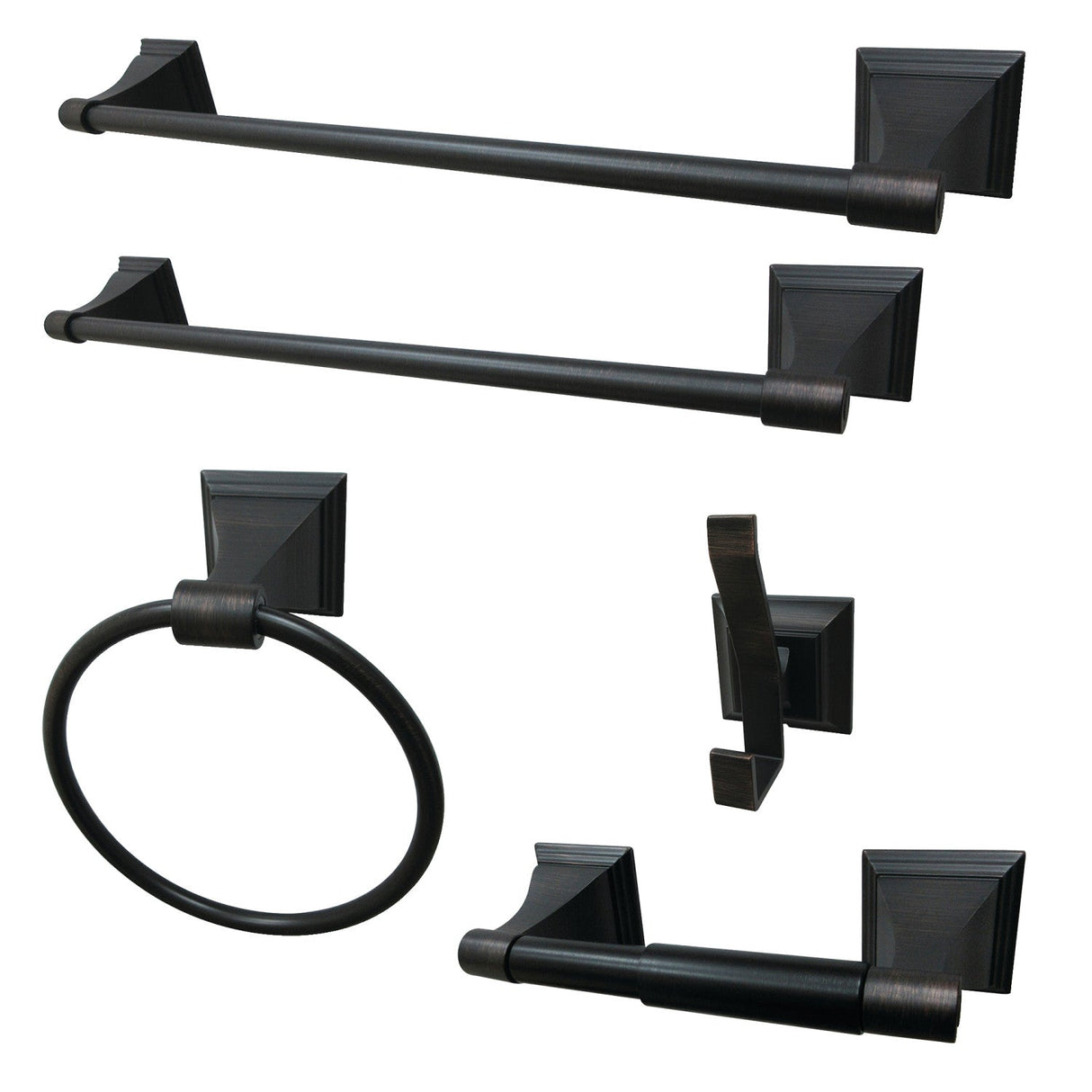 Monarch BAHK61212478ORB 5-Piece Bathroom Hardware Set, Oil Rubbed Bronze