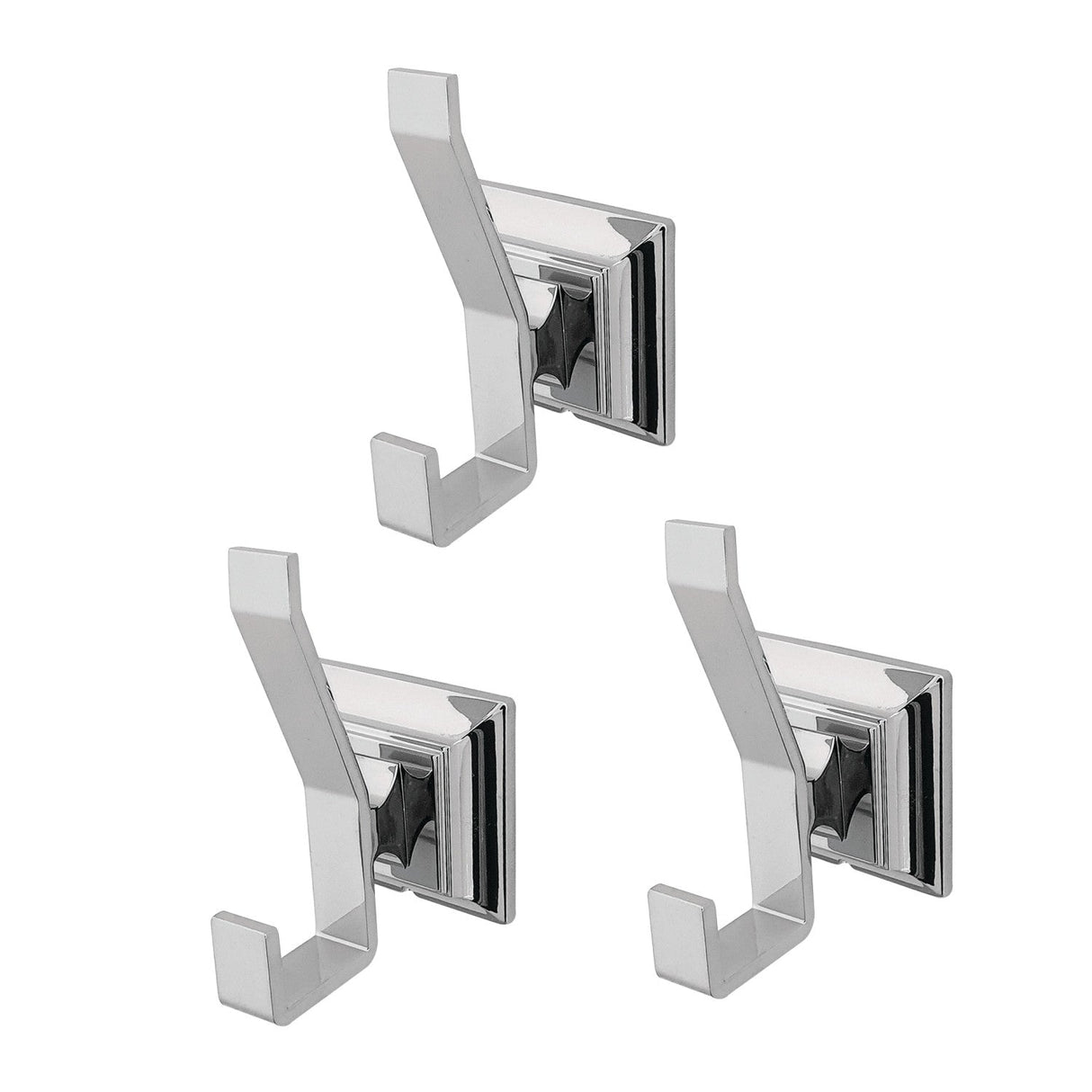 Monarch BAHK6127C 3-Piece Robe Hook, Polished Chrome
