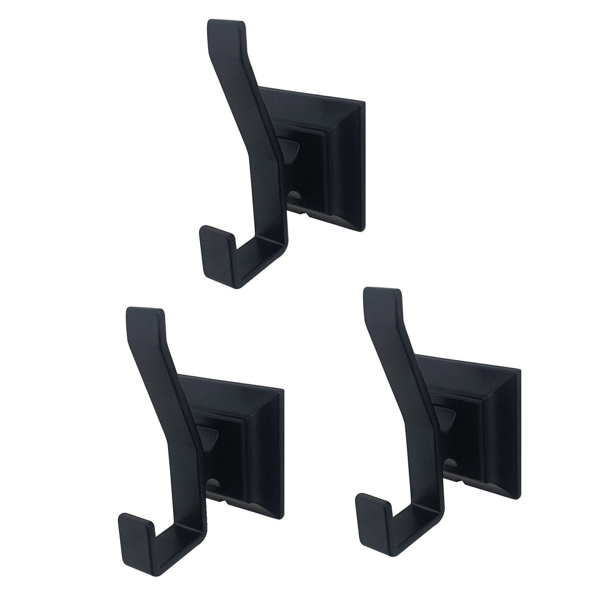 Monarch BAHK6127MB 3-Piece Robe Hook, Matte Black