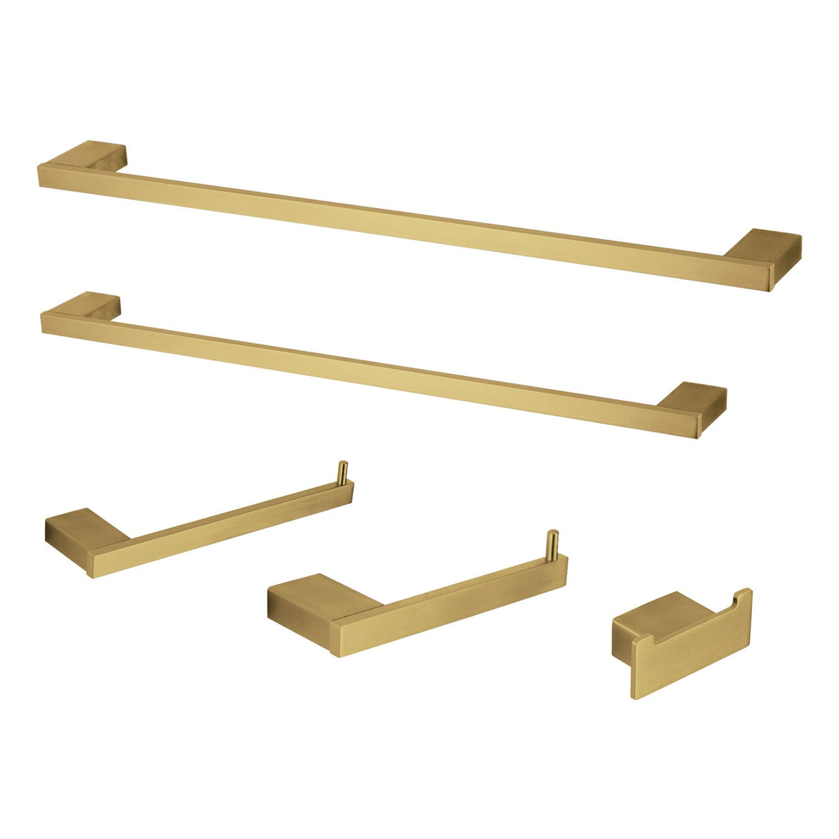 Metzinger BAHK6312478BB 5-Piece Bathroom Hardware Set, Brushed Brass