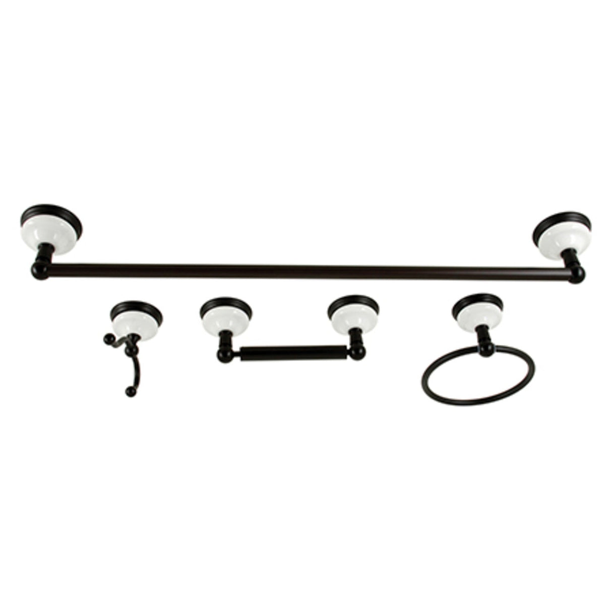 Victorian BAK1111478MB 4-Piece Bathroom Hardware Set, Matte Black