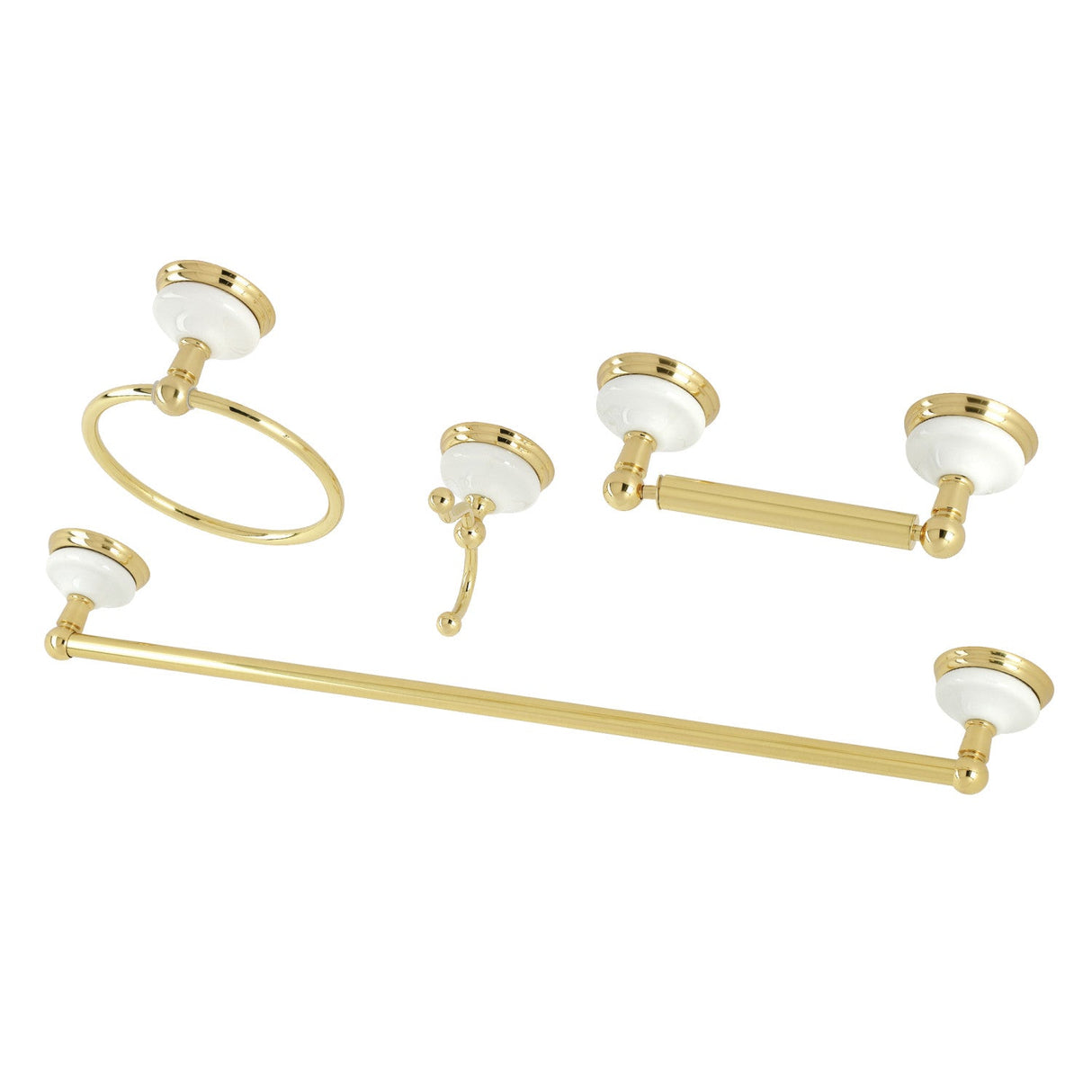 Victorian BAK1111478PB 4-Piece Bathroom Hardware Set, Polished Brass