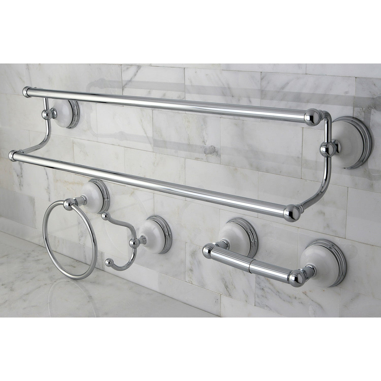 Victorian BAK1113478C 4-Piece Bathroom Hardware Set, Polished Chrome