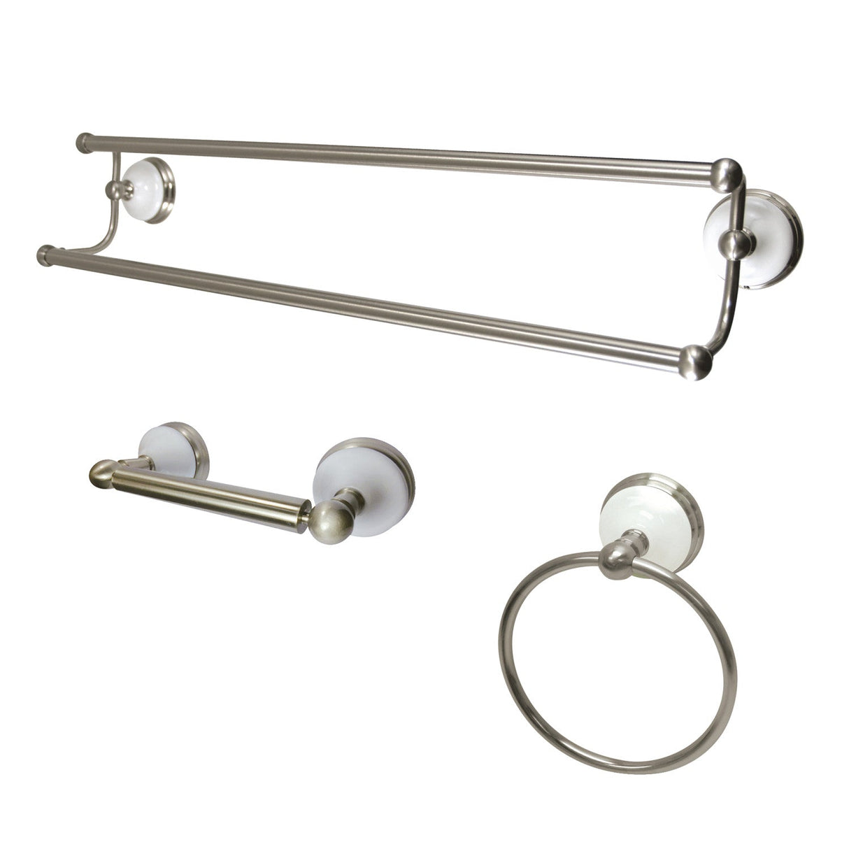Victorian BAK111348SN 3-Piece Bathroom Hardware Set, Brushed Nickel