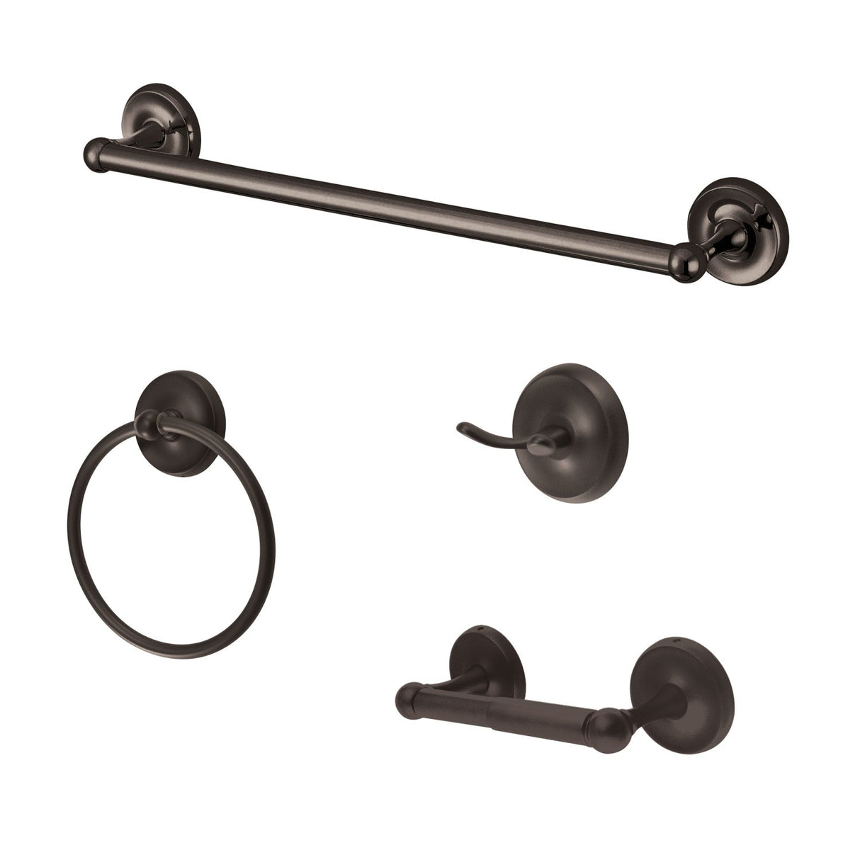 Victorian BAK312478ORB 4-Piece Bathroom Hardware Set, Oil Rubbed Bronze