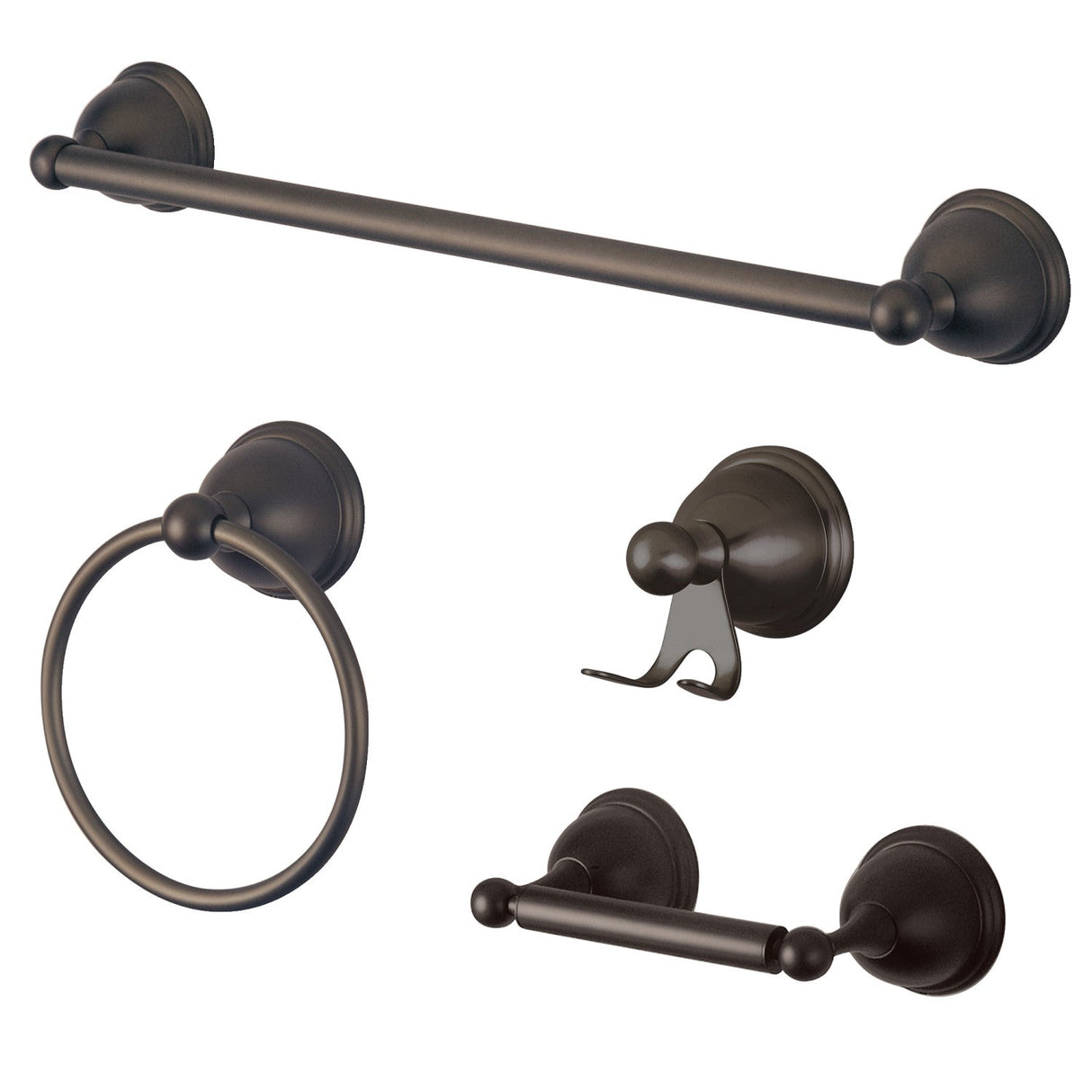 Restoration BAK3962478ORB 4-Piece Bathroom Hardware Set, Oil Rubbed Bronze