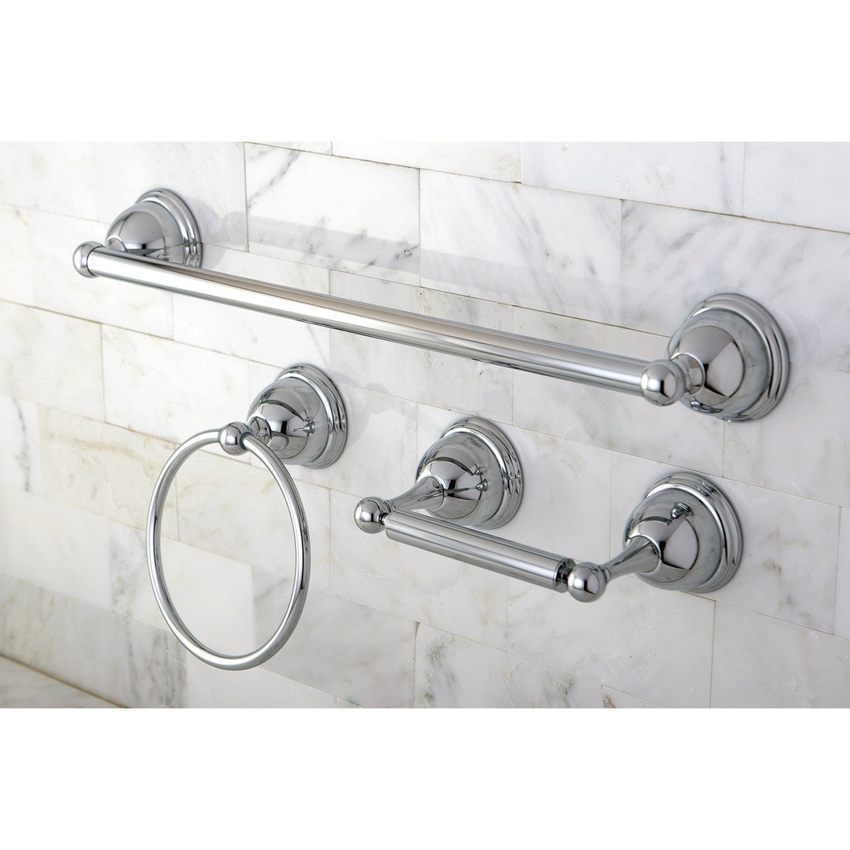 Restoration BAK396248C 3-Piece Bathroom Hardware Set, Polished Chrome