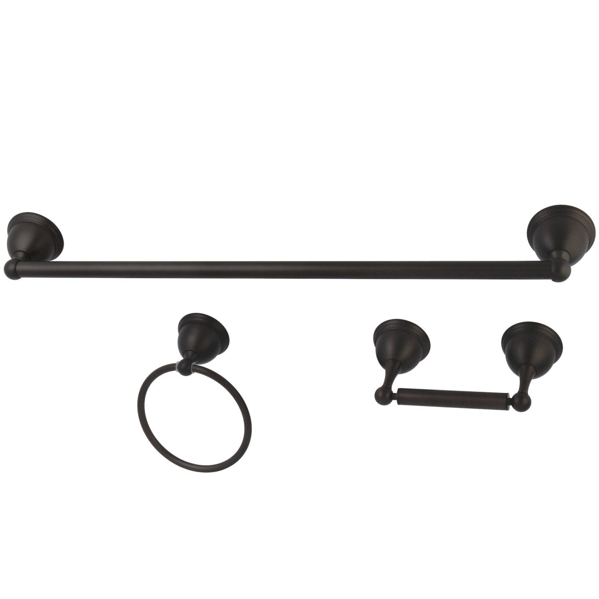Restoration BAK396248ORB 3-Piece Bathroom Hardware Set, Oil Rubbed Bronze