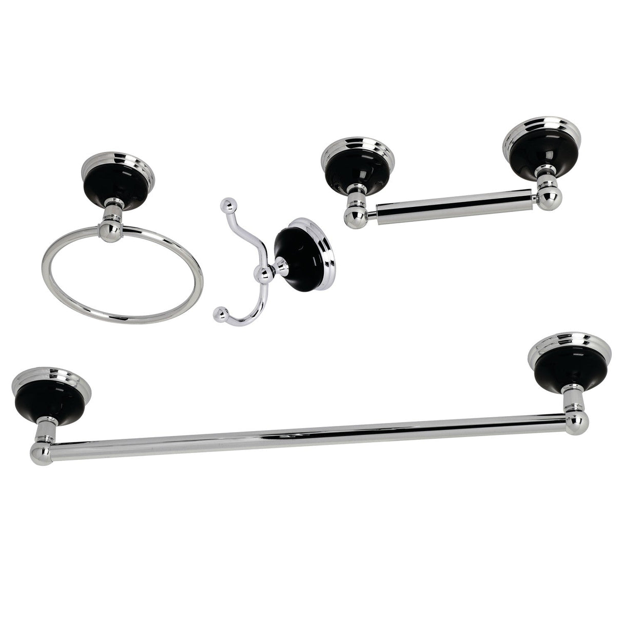 Water Onyx BAK9111478C 4-Piece Bathroom Hardware Set, Polished Chrome