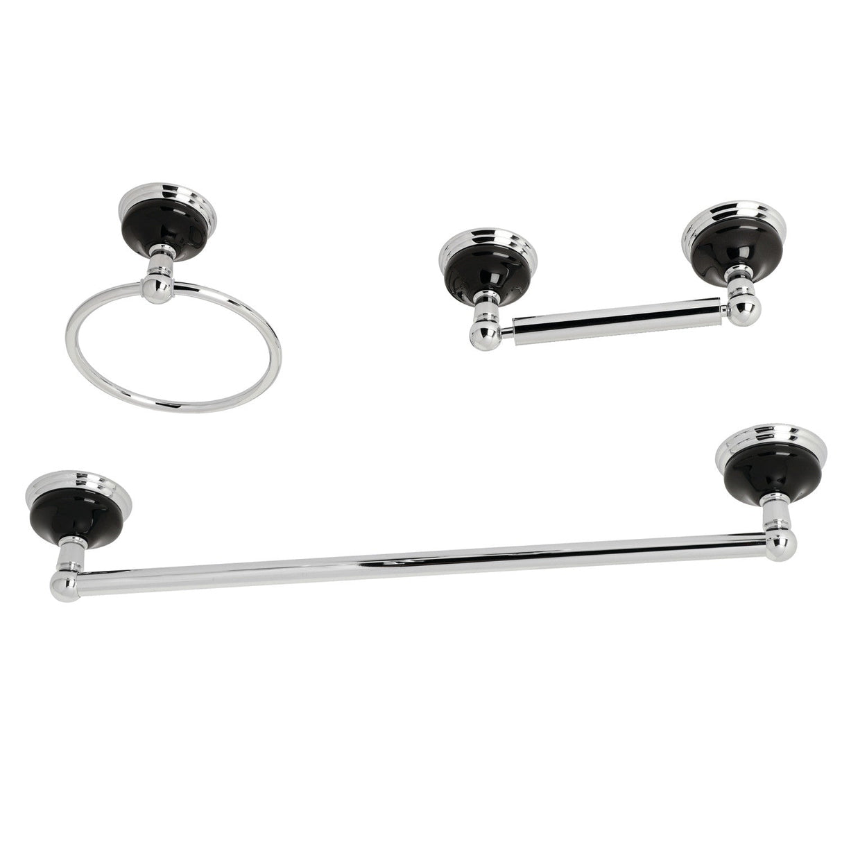 Water Onyx BAK911148C 3-Piece Bathroom Hardware Set, Polished Chrome