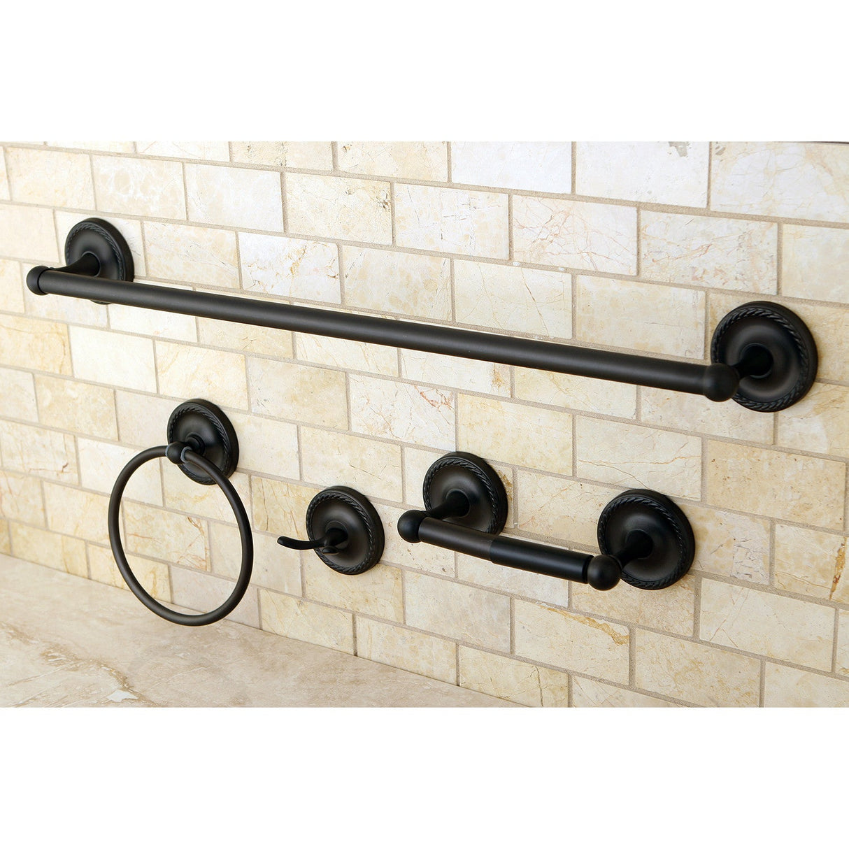 Concord BAK911478ORB 4-Piece Bathroom Hardware Set, Oil Rubbed Bronze