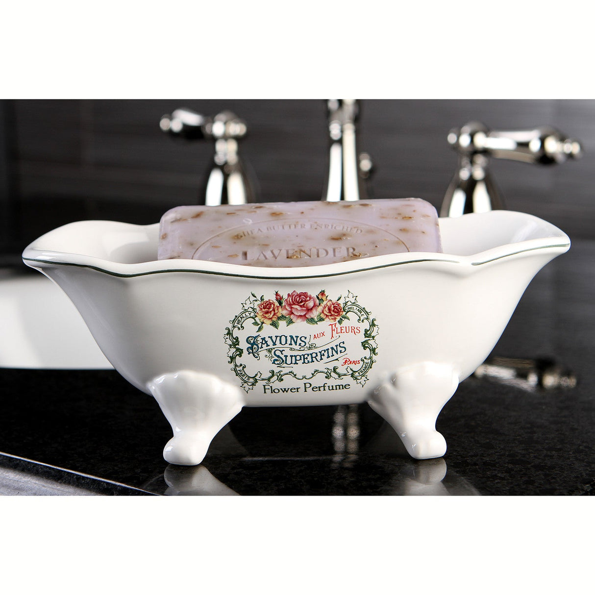 Savons Superfins BATUBFLW 7-9/16-Inch Mini Tub, White