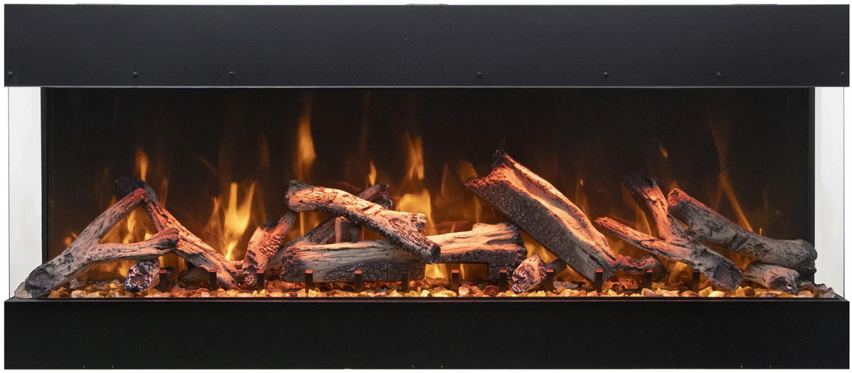 Amantii TRV-45-BESPOKE Tru View Bespoke - 45" Indoor / Outdoor 3 Sided Electric Fireplace Featuring a 20" Height, WiFi Compatibility, Bluetooth Connectivity, Multi Function Remote, and a Selection of Media Options