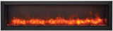 Amantii BI-60-DEEP-OD Panorama Deep Full View Smart Electric  - 60" Indoor /Outdoor WiFi Enabled Fireplace, featuring a MultiFunction Remote, Multi Speed Flame Motor, Glass Media & a Black Trim