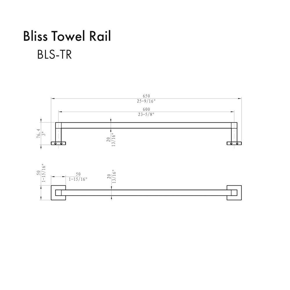 ZLINE Bliss Towel Rail in Polished Gold (BLS-TR-PG)