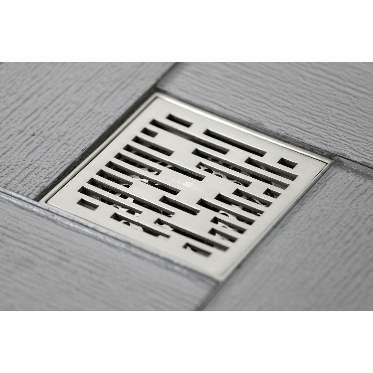 Watercourse BSF6310BN 4-Inch Square Grid Shower Drain with Hair Catcher, Brushed Nickel