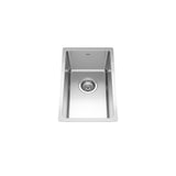 KINDRED BSU1812-8N Brookmore 11.6-in LR x 18.2-in FB x 8-in DP Undermount Single Bowl Stainless Steel Sink In Commercial Satin Finish