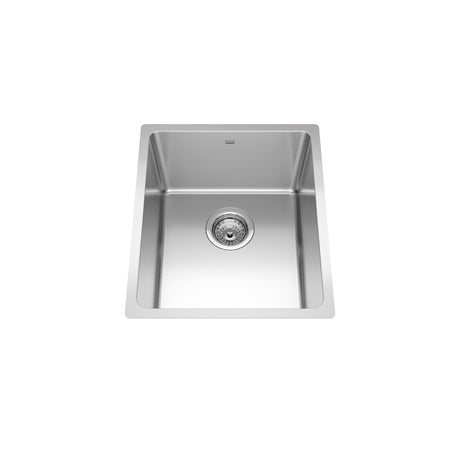 KINDRED BSU1816-9N Brookmore 15.6-in LR x 18.2-in FB x 9-in DP Undermount Single Bowl Stainless Steel Sink In Commercial Satin Finish