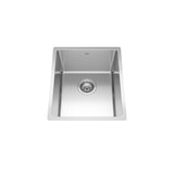 KINDRED BSU1816-9N Brookmore 15.6-in LR x 18.2-in FB x 9-in DP Undermount Single Bowl Stainless Steel Sink In Commercial Satin Finish