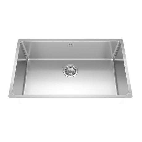 KINDRED BSU1831-9N Brookmore 30.6-in LR x 18.2-in FB x 9-in DP Undermount Single Bowl Stainless Steel Sink In Commercial Satin Finish