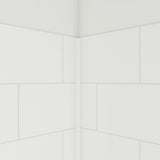 DreamLine DreamStone 42 in. D x 60 in. W Base and Wall Kit in White Traditional Subway Pattern