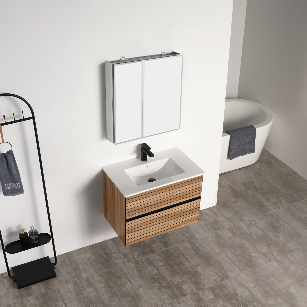 Blossom Annecy 30" Maple Strip Single Sink Vanity Base