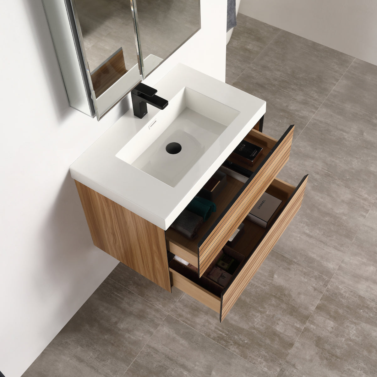 Blossom Annecy 30" Maple Strip Single Sink Vanity Base