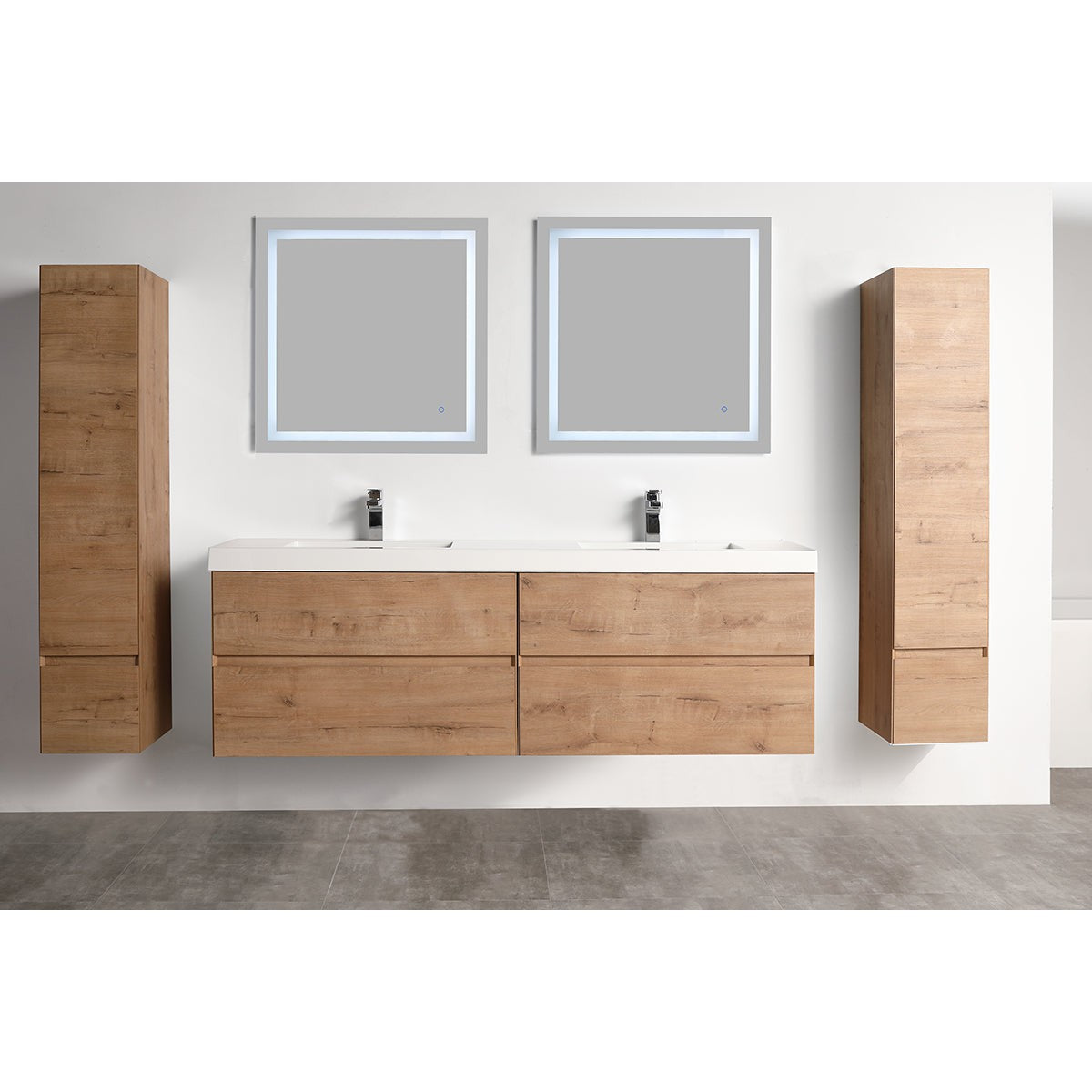 Blossom Assisi 72" Classic Oak Double Sink Vanity Base