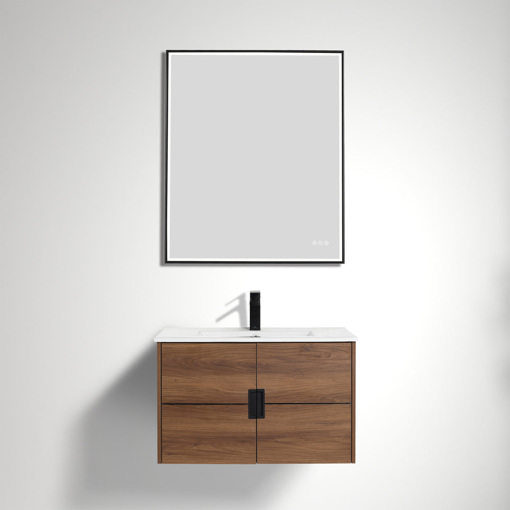 Blossom Bahamas 30" Brown Walnut Vanity with Ceramic Sink