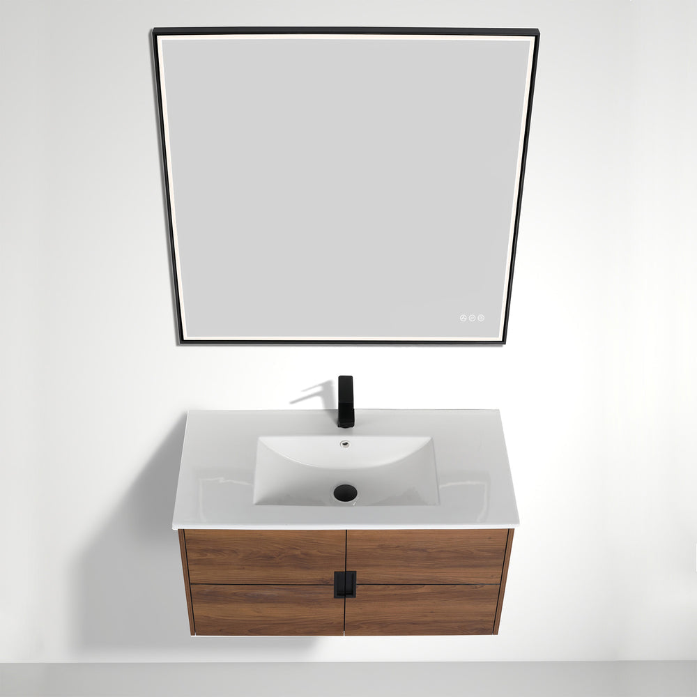 Blossom Bahamas 36" Brown Walnut Vanity with Ceramic Sink