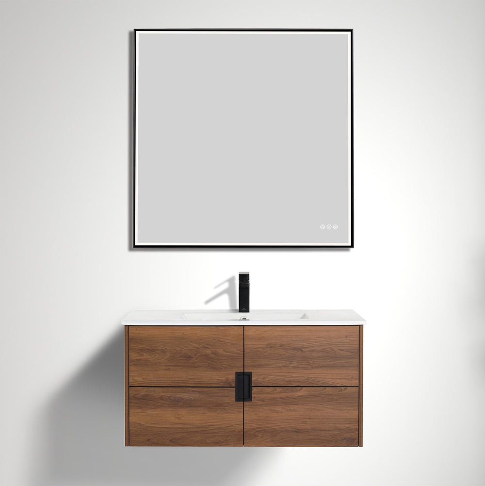 Blossom Bahamas 36" Brown Walnut Vanity with Ceramic Sink