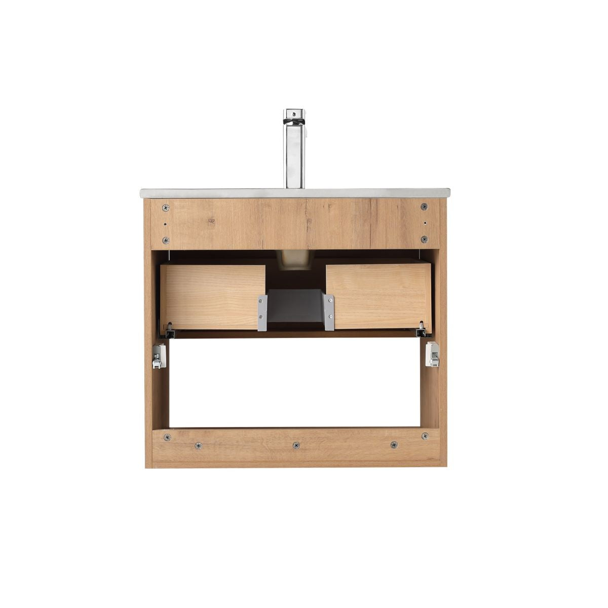 Blossom Bergen 24" Classic Oak Vanity With Dual LED Lights and Open Shelf