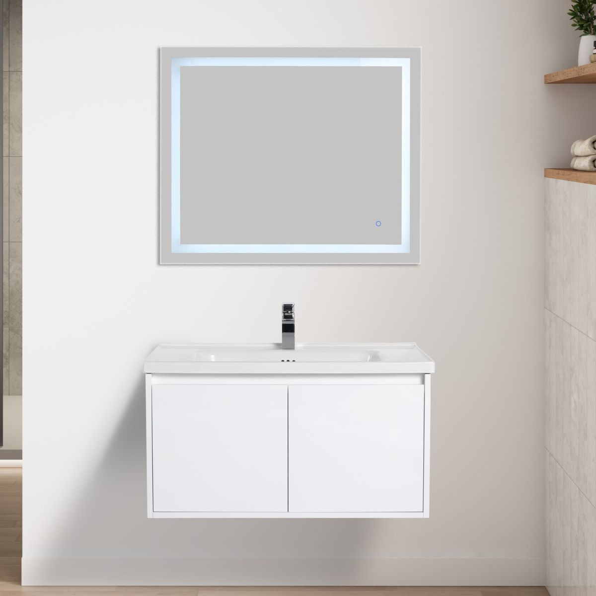 Blossom Bern 36" Glossy White Vanity With Ceramic Basin