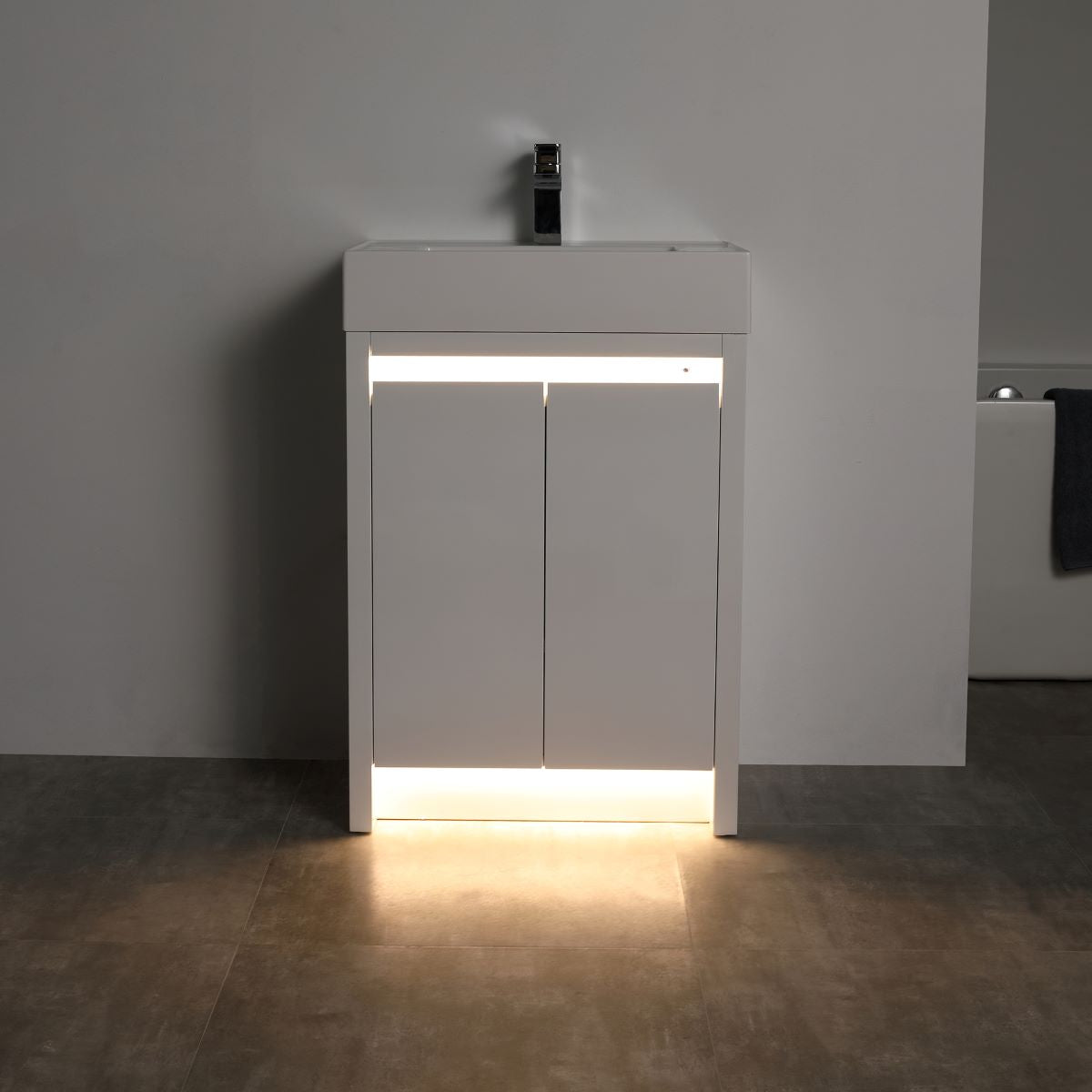 Blossom Capri 24" Glossy White Vanity With Dual LED Lights