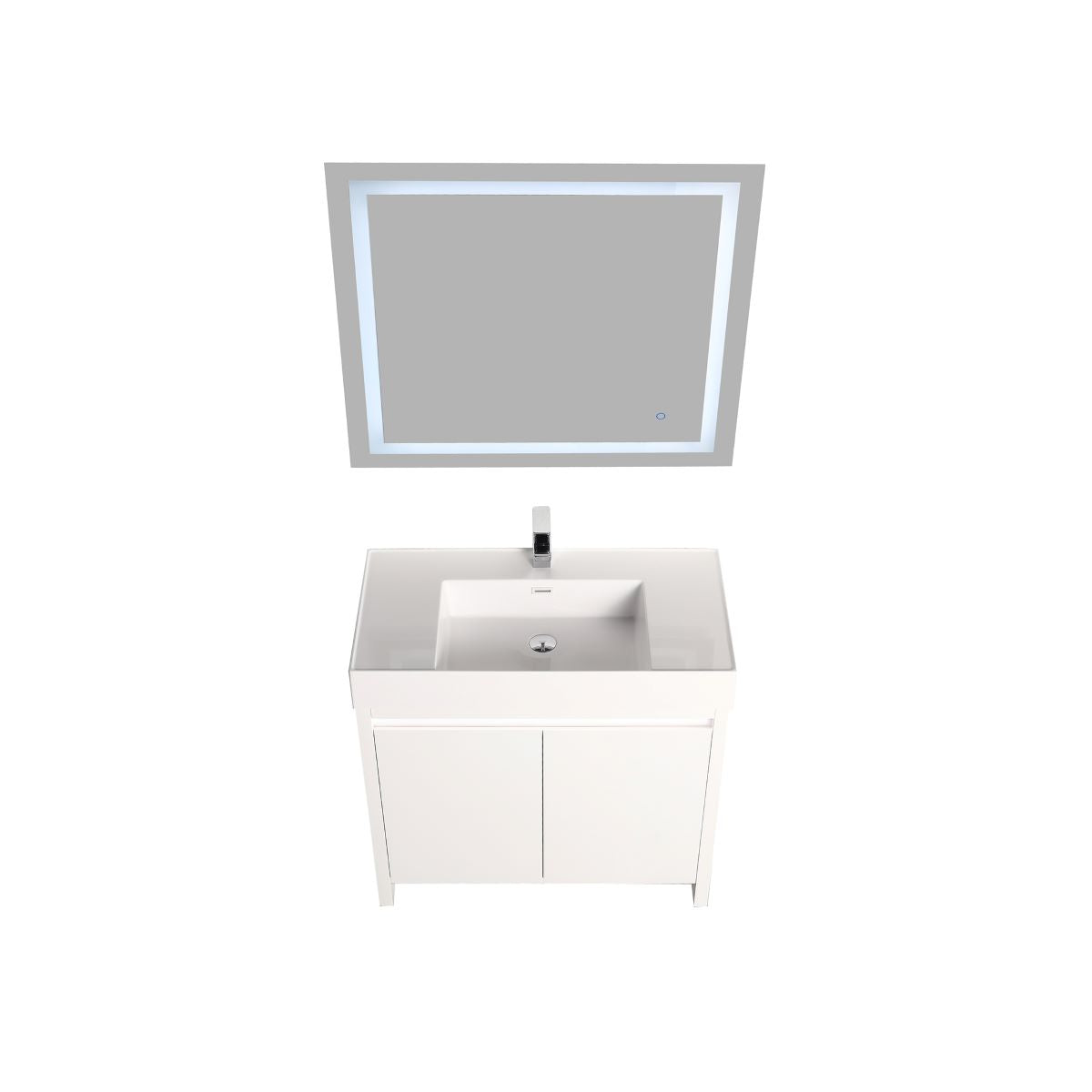 Blossom Capri 36" Glossy White Vanity With Dual LED Lights