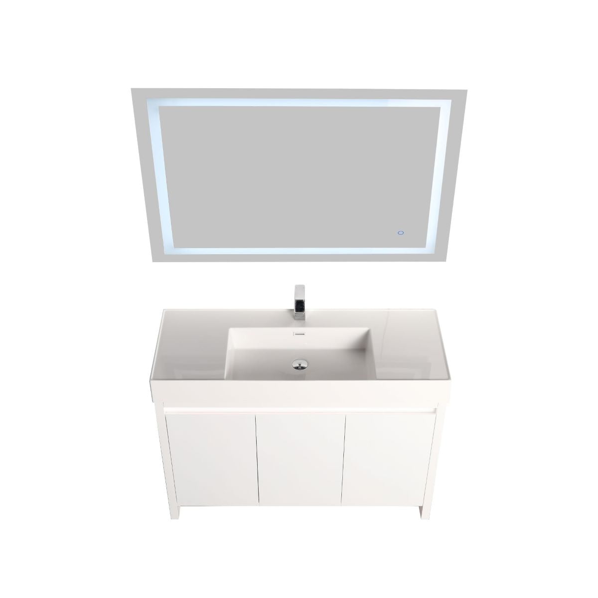 Blossom Capri 48" Glossy White Vanity With Dual LED Lights