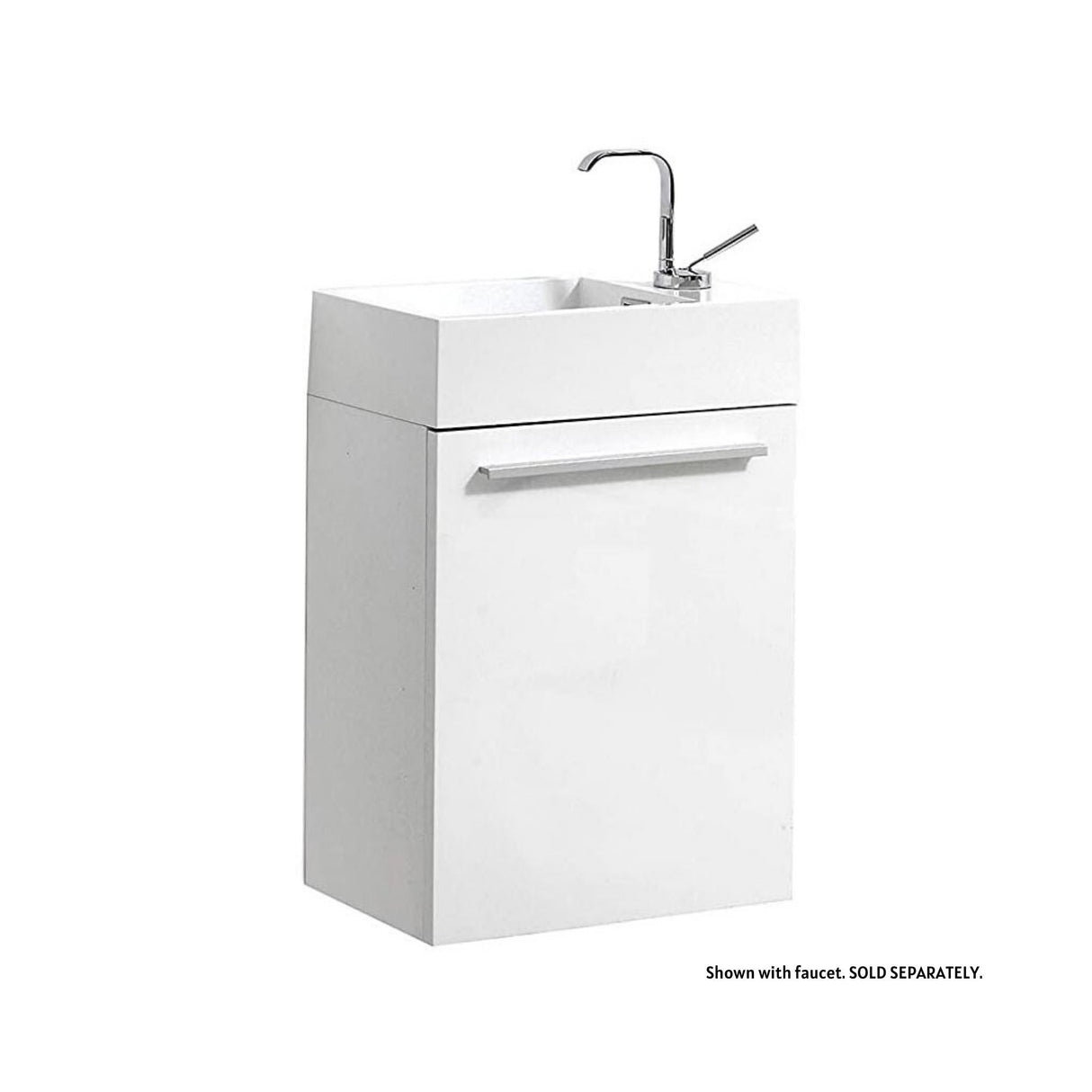 Blossom Colmar 18" 1-Door Glossy White Wall-Mounted Vanity Base