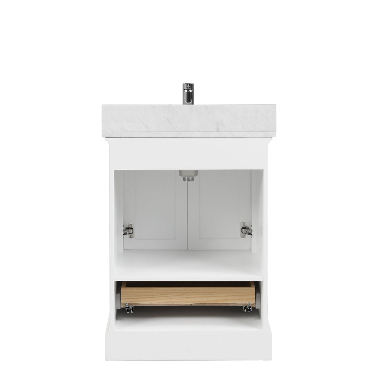 Blossom Copenhagen 24" 2-Door 1-Drawer Matte White Freestanding Solid Wood Single Vanity Base