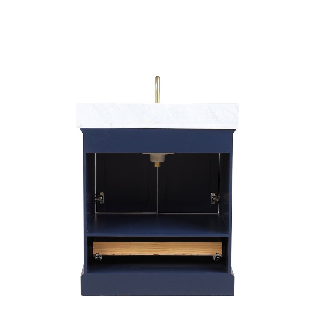 Blossom Copenhagen 30" 2-Door 1-Drawer Navy Blue Freestanding Solid Wood Single Vanity Base