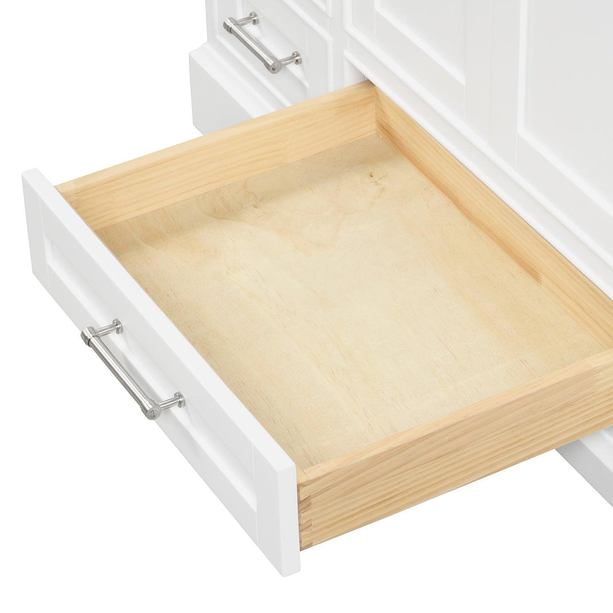 Blossom Copenhagen 48" 2-Door 9-Drawer Matte White Freestanding Solid Wood Double Vanity Base
