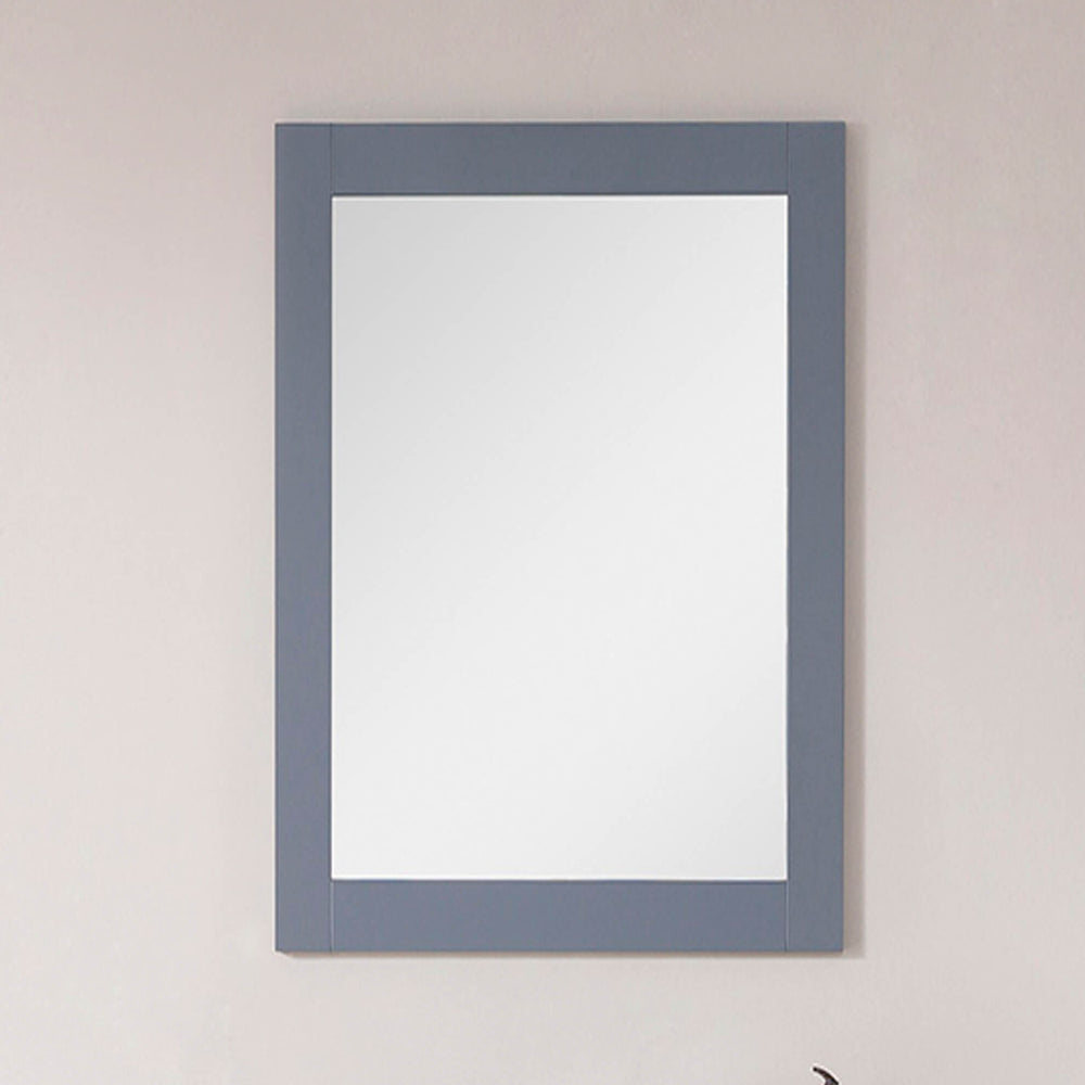 Blossom Dubai 24" Charcoal Grey Wall-Mounted Rectangle Mirror
