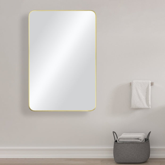 Blossom FM2 24"x36" Brush Gold Square Sleek Durable Metal Framed Mirror430387003629