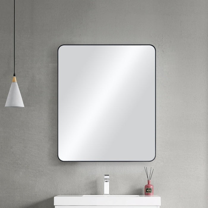 Blossom FM2 30"x36" Matte Black Square Sleek Durable Metal Framed Mirror