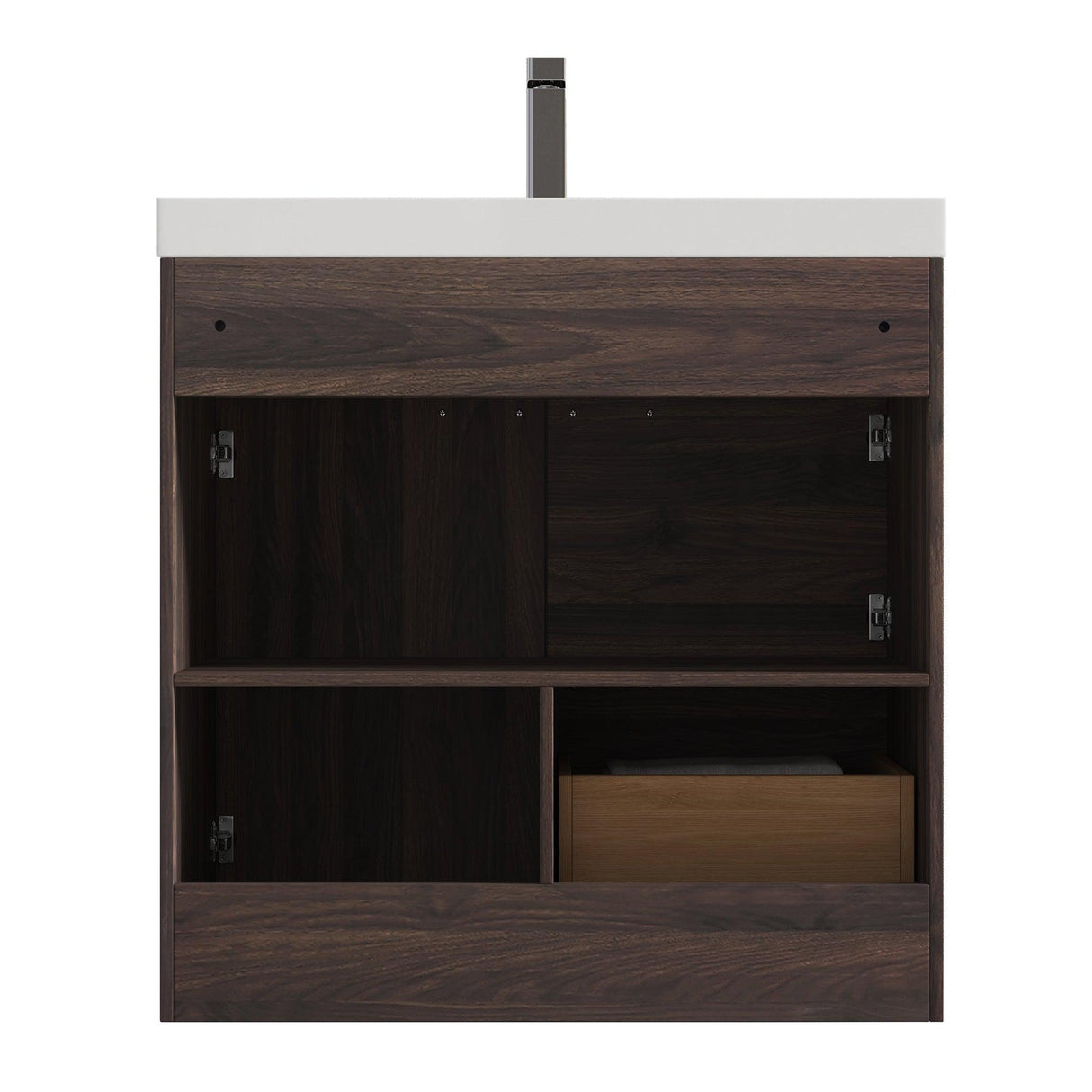 Blossom Hanover 36" 2-Door 1-Drawer Cali Walnut Freestanding Single Vanity Base