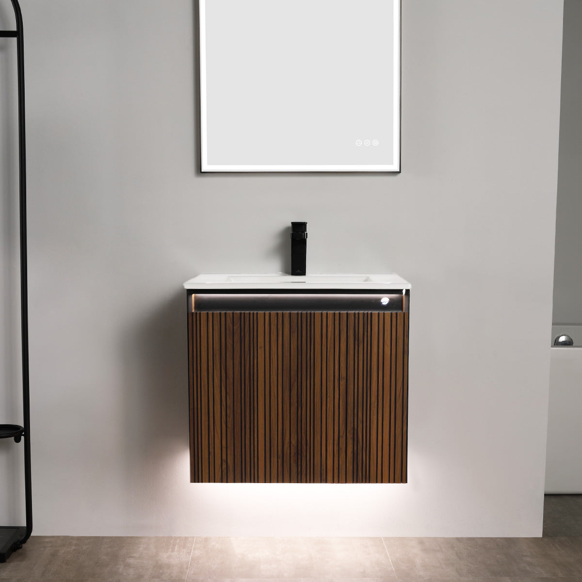 Blossom Lille 24" Brown Walnut Strip Single Vanity