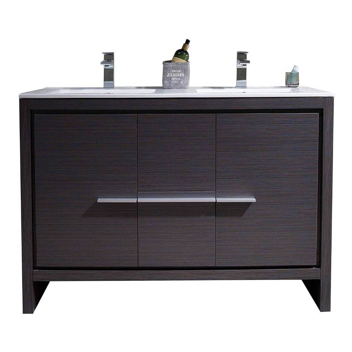 Blossom Milan 48" 2-Door 2-Drawer Silver Gray 2-Door 2-Drawer Freestanding Vanity Base