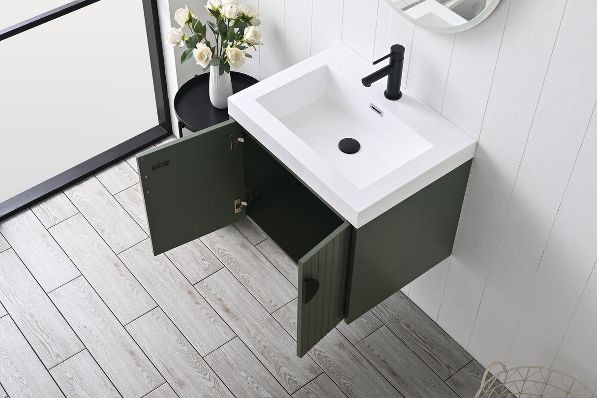 Blossom Moss 24" Sage Green Vanity with Acrylic Sink