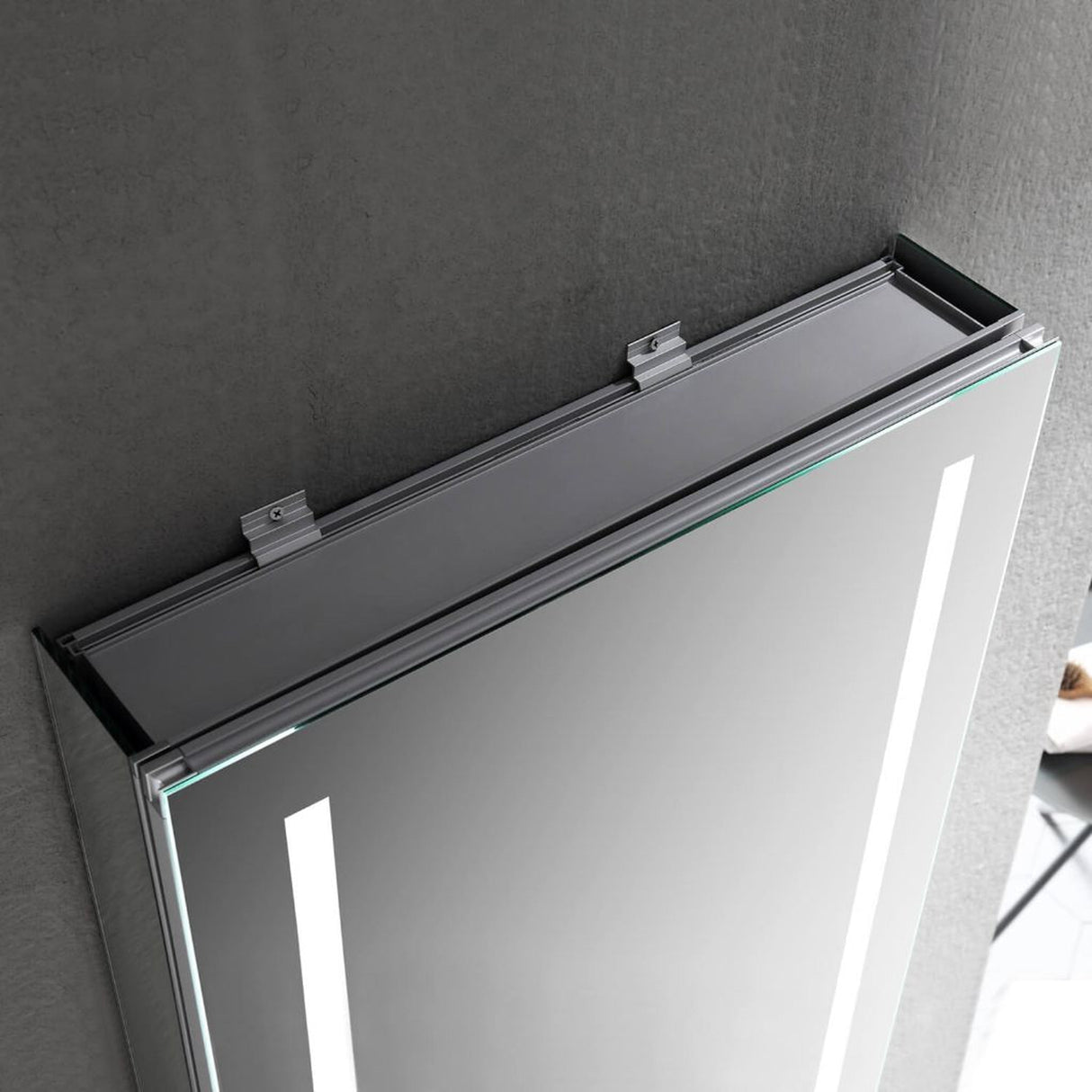 Blossom Pillar 24" Recessed or Surface Mount Left and Right-Hinged Door LED Mirror Medicine Cabinet Set Of 2 With Adjustable Glass Shelves, Built-In Defogger, Dimmer, USB & Electrical Outlet